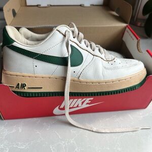 Retro green and white Nike airforces